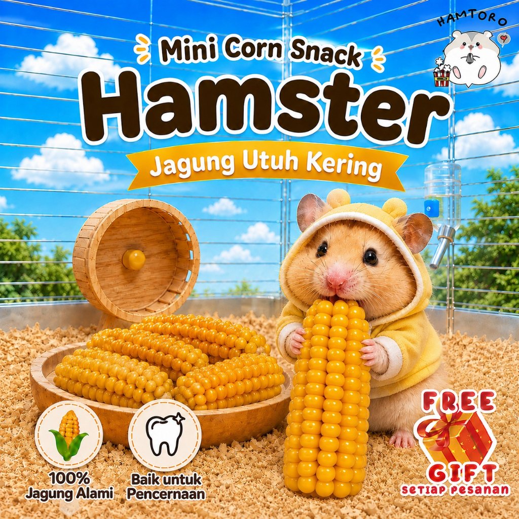 Mini Corn Snack Hamster Jagung Utuh Kering