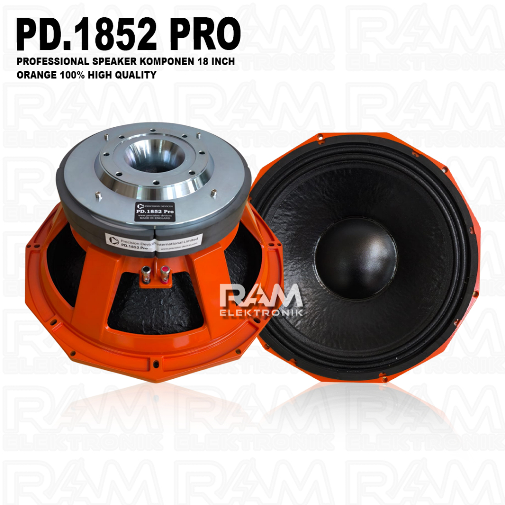 Komponen Speaker 18 Inch PD1852PRO | PD 1852PRO | PD 1852 PRO Orange Double Magnet Original