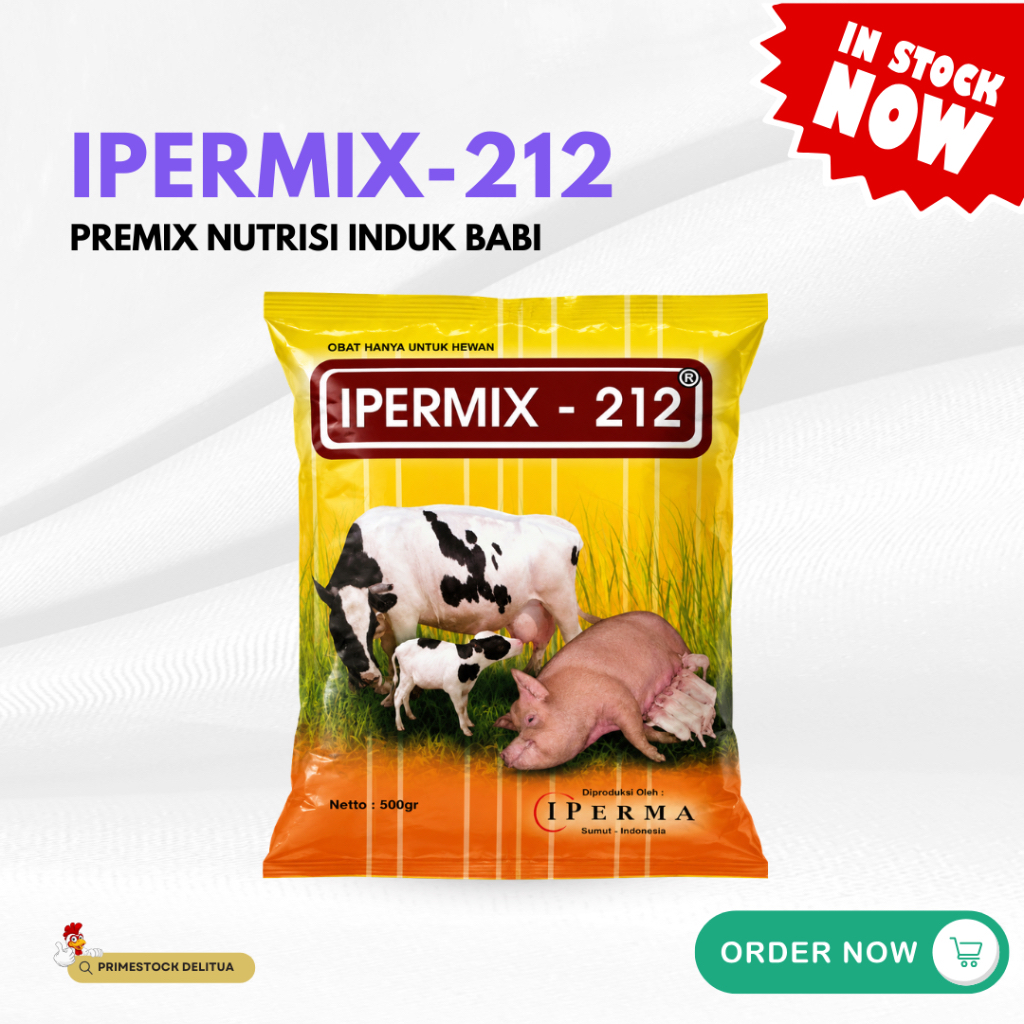 Ipermix-212 500 Gram – Premix Induk Babi Fertilitas Reproduksi Vitamin Mineral & Asam Amino