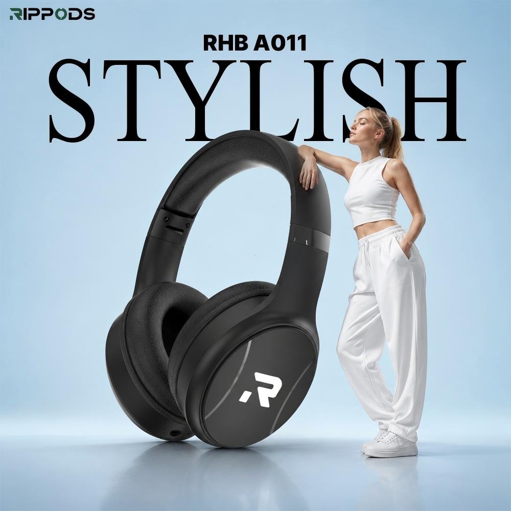 Wireless Headphone RHB A011 Bluetooth Over Ear Peredam Bising Fisik Baterai 45 Jam Super Bass Headse