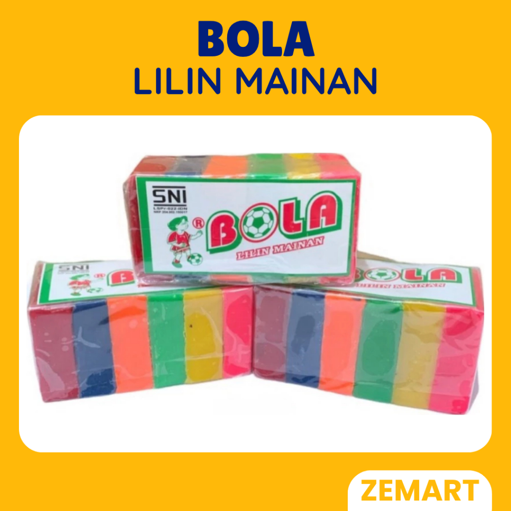 BOLA Plastisin Lilin Mainan 6 Warna Ukuran Sedang