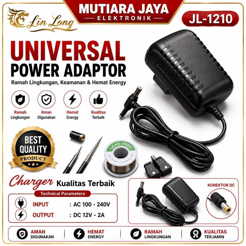 ADAPTOR UNIVERSAL JINLONG JL 1210 JL1220 2A SWITCHING | JINLONG NEW