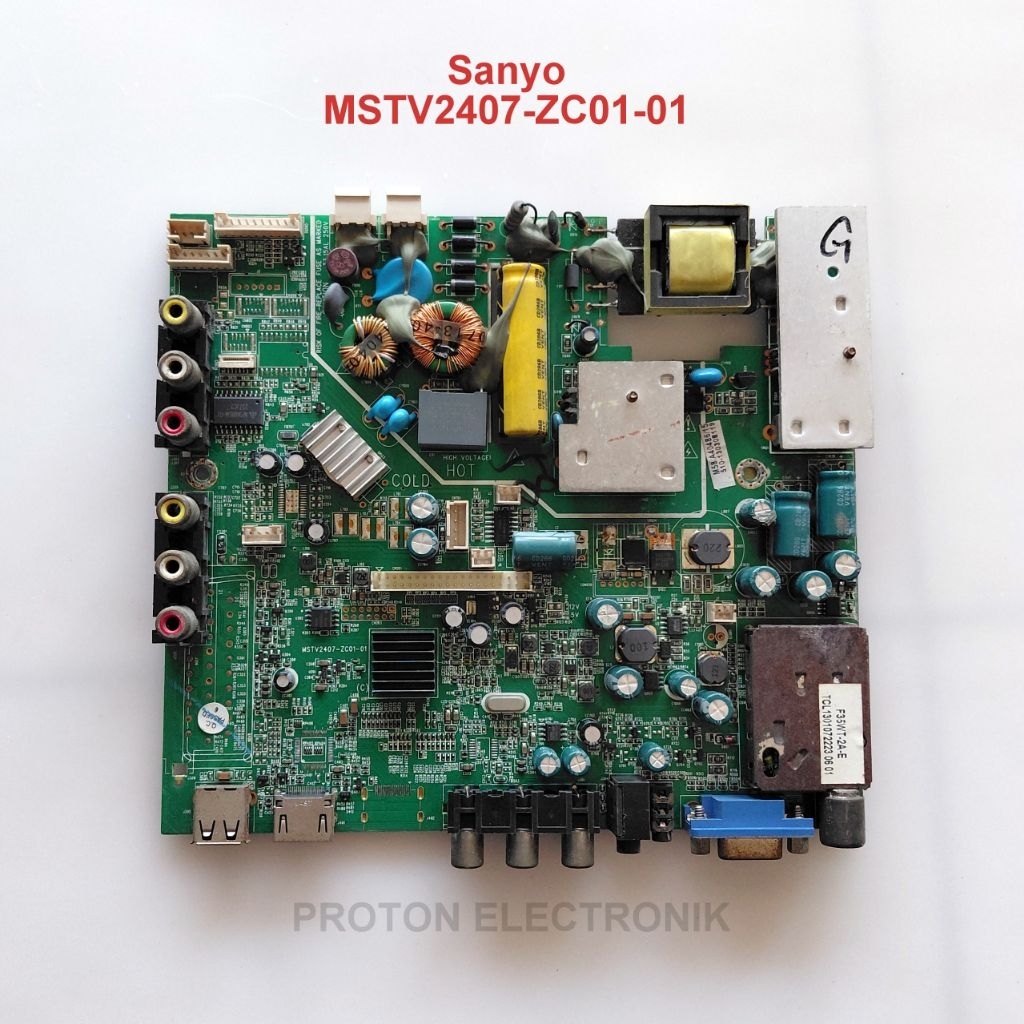 Mainboard LED TV Sanyo LE 22C700F LE22C700 LE22C700F Matherboard LCD MSTV2407-ZC01-01 Modul MB Haier