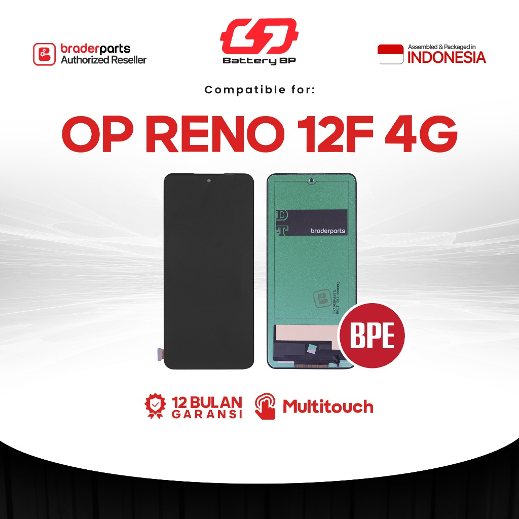 Battery BP Braderparts LCD Touchscreen Compatible for Oppo Reno 12F 4G / 12F 5G / 12Fs 4G/ 12Sf 5G /
