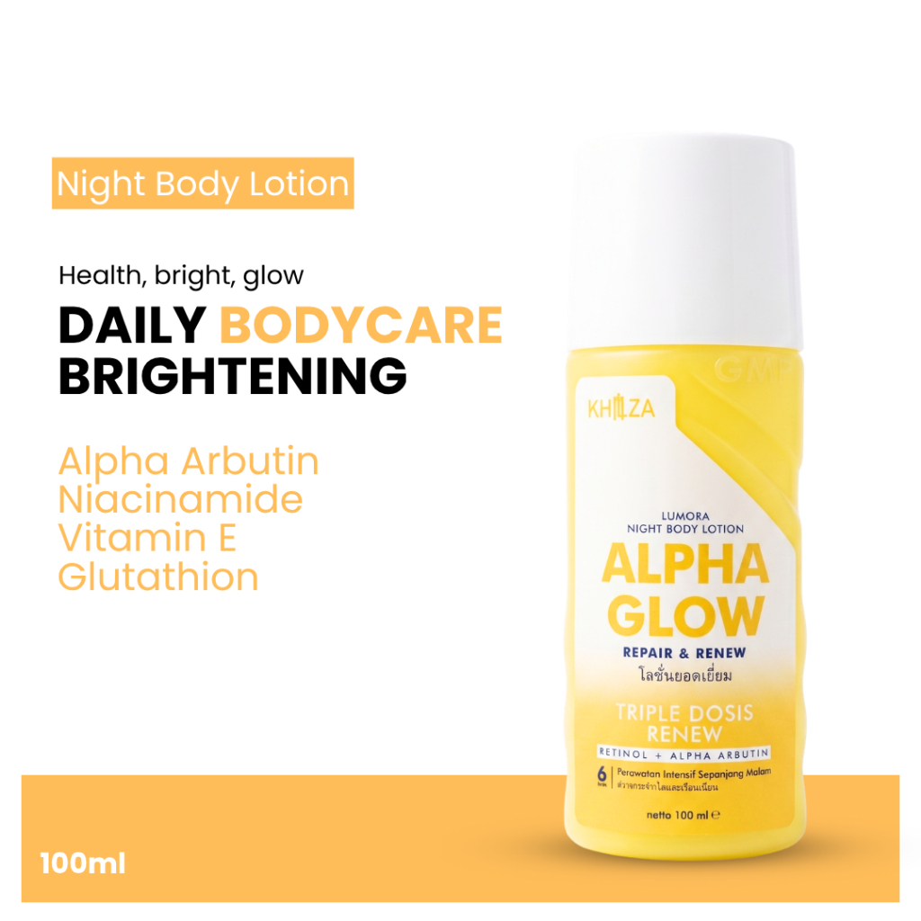 Lotion Kanza Malam Triple Dosis 10% Alpha Arbutin Whitening BPOM | Lotion Setara Perawatan Klinik