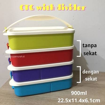 click to go sekat tupperware rantang kotak sekat susun 4 rantang CTG