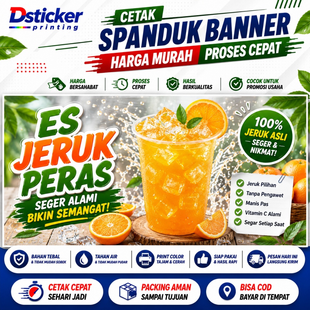 BANNER SPANDUK ES JERUK PERAS SEGAR MURAH