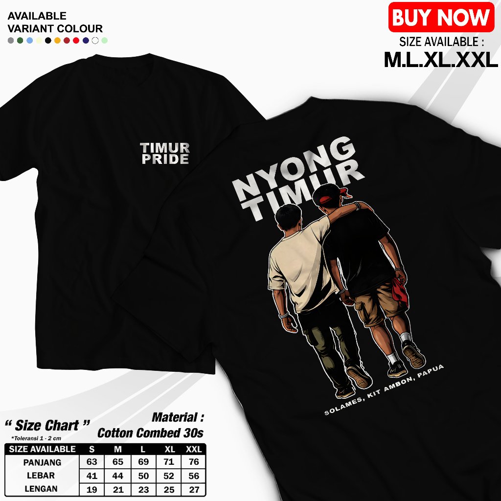 Kaos T-shirt Timur Pride NYONG TIMUR Kaos Distro Unisex