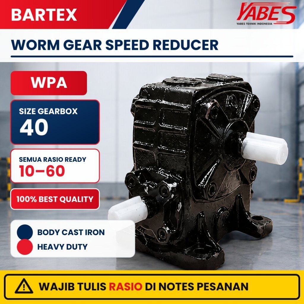 BARTEX Gearbox WPA Size 40 Ratio 10-60 Worm Gear Speed Reducer