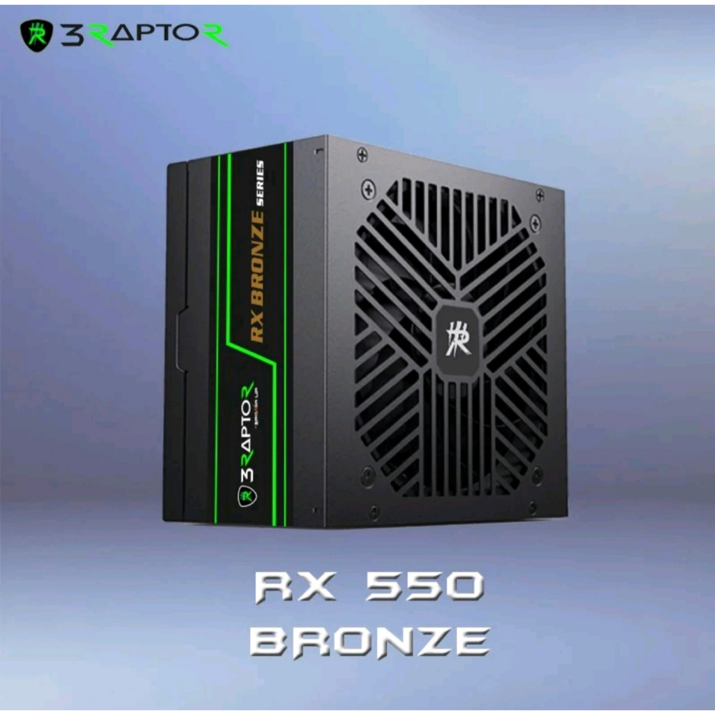 Power Supply PSU 3PowerUp Raptor RX 550 RX Series 550W 80+ Bronze - RX-550 Garansi Resmi