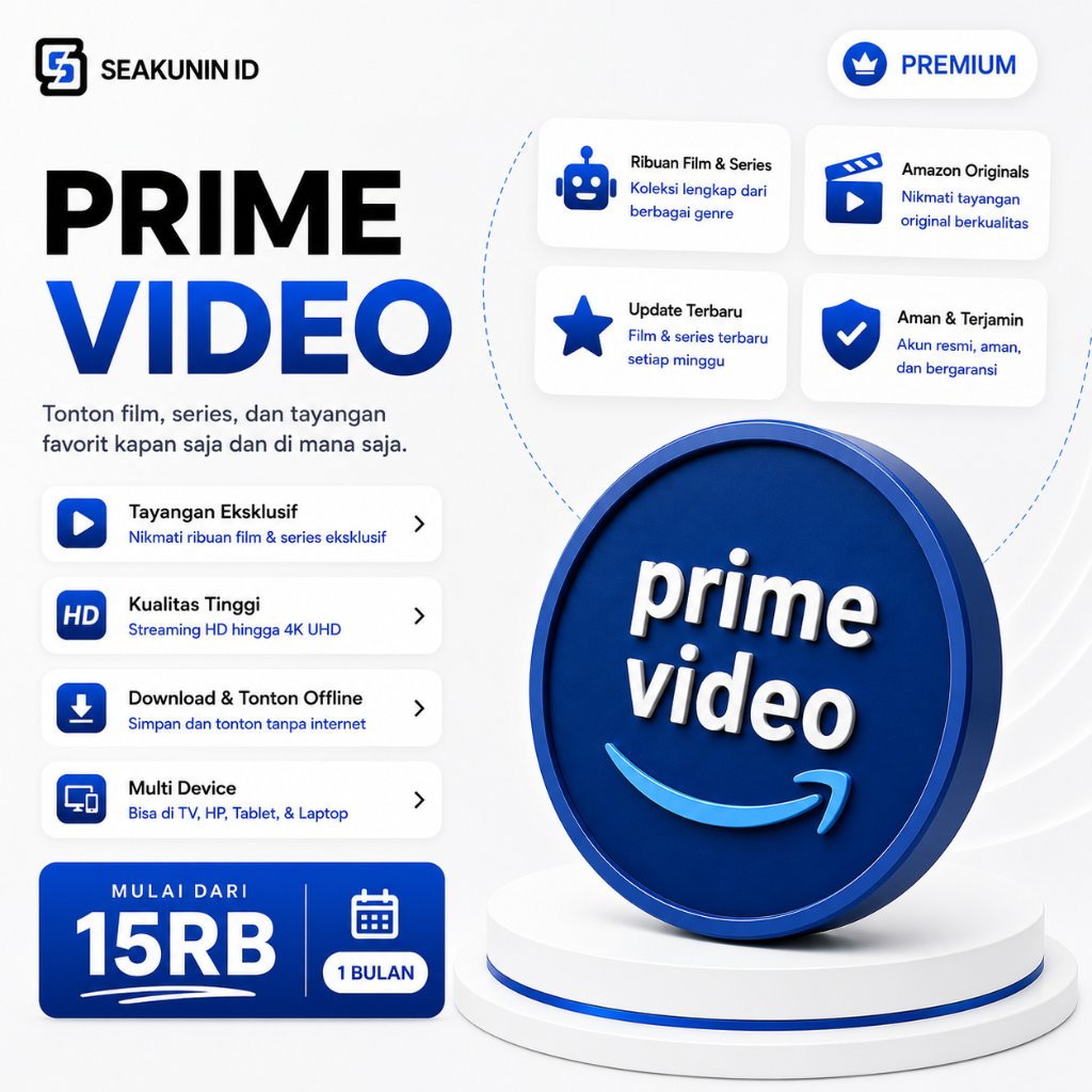 Prime Video Premium 1 Bulan Bergaransi