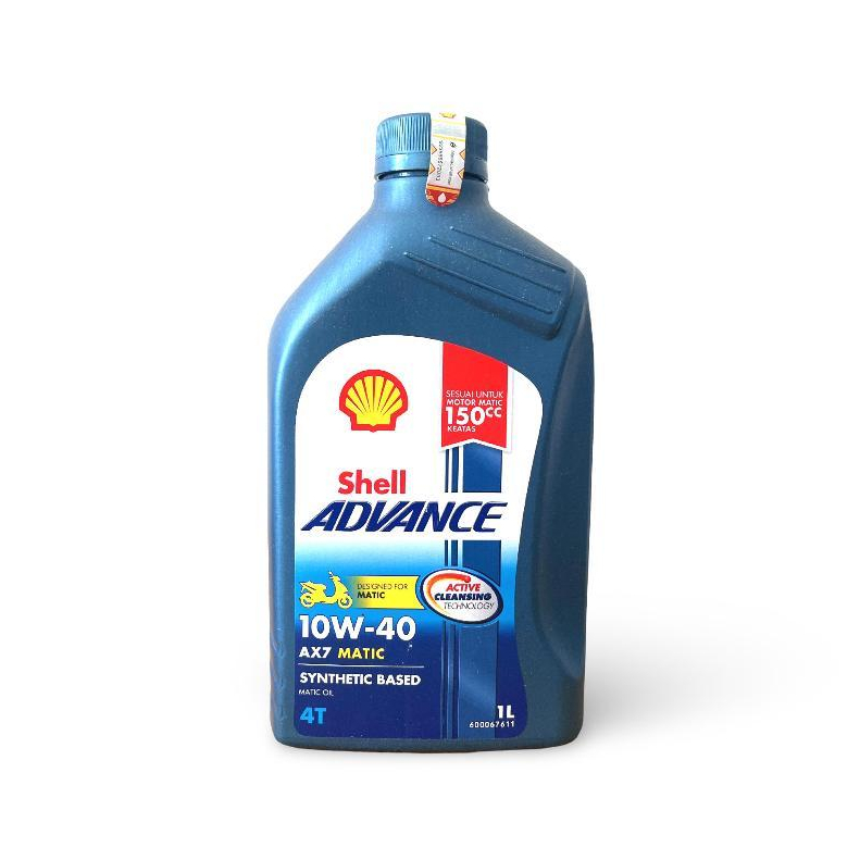 Oli Shell Advance AX7 1Liter 4tak Dan  Oli Shell Advance AX7 1Liter Matic/Scooter 10W-40