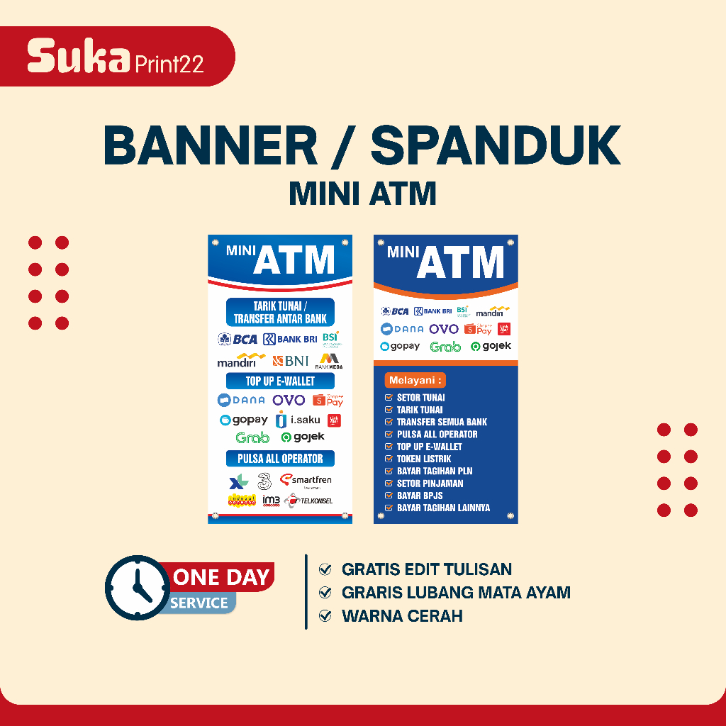 Banner Mini Atm Bersama - Spanduk Mini Atm dan Konter