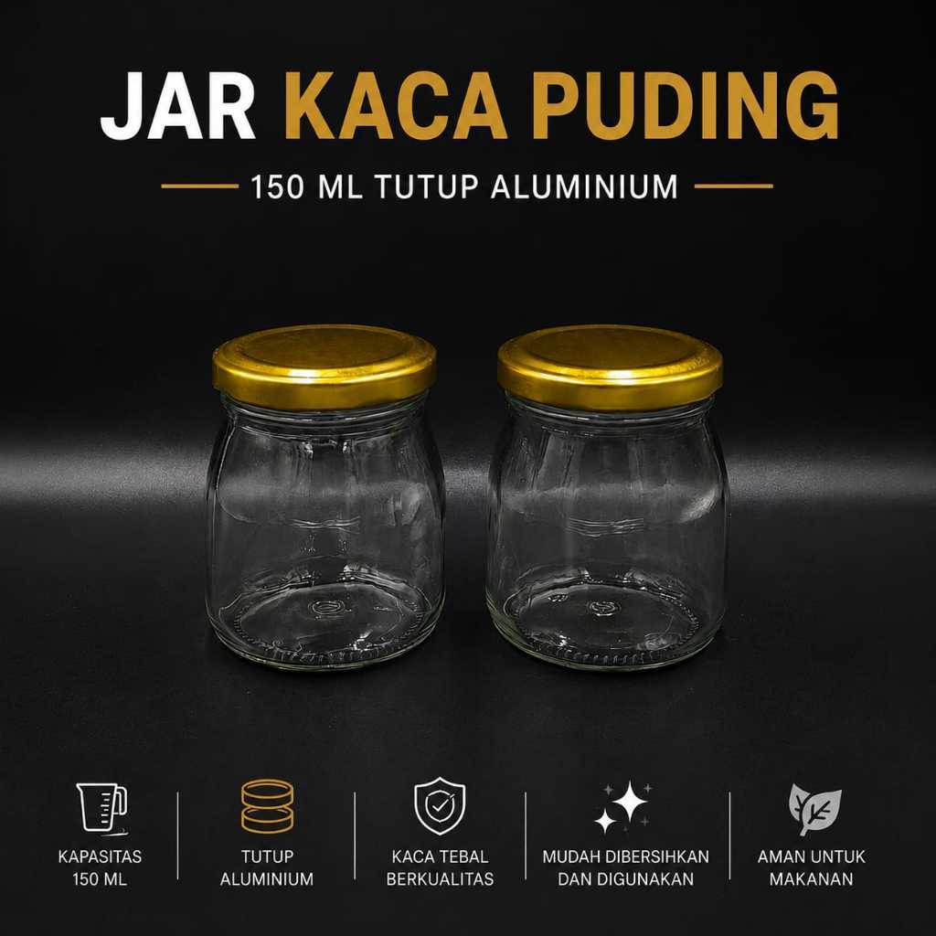 JKPD150 jar kaca puding 150ml / jar kaca 150ml / jar yoghurt / selai