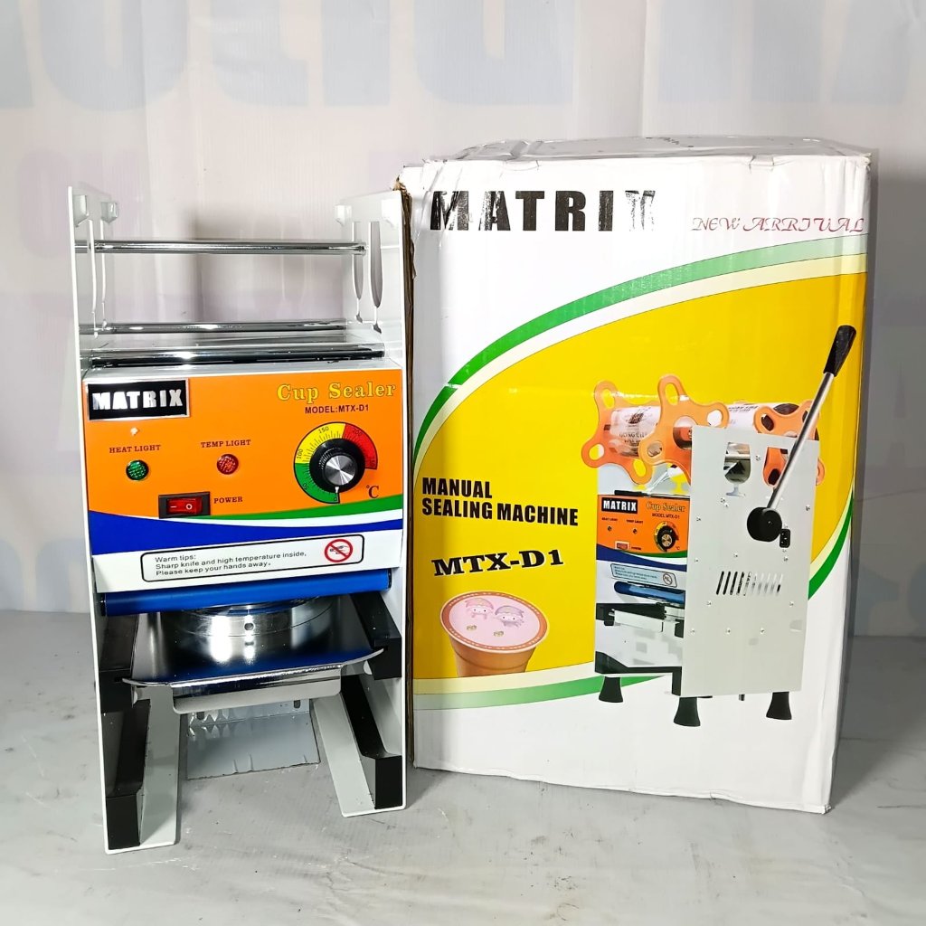 Mesin Press Gelas Plastik Cup Sealer Matrix MTX-D1 Cup Sealer All Size
