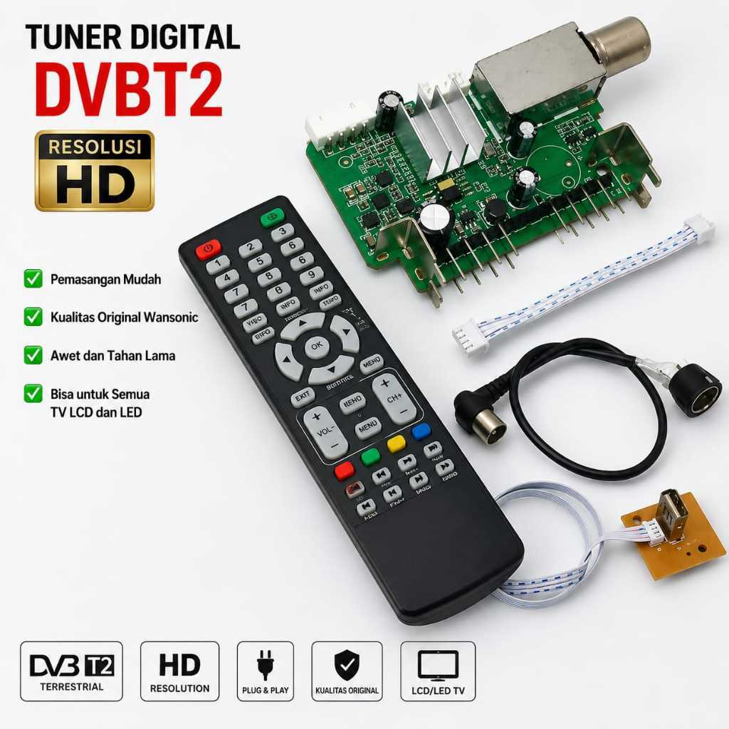 TUNER DIGITAL TV TABUNG UNIVERSAL,TUNER DIGITAL MESIN TV  TABUNG UNIVERSAL,TUNER TV DIGITA DVBT2 ORI
