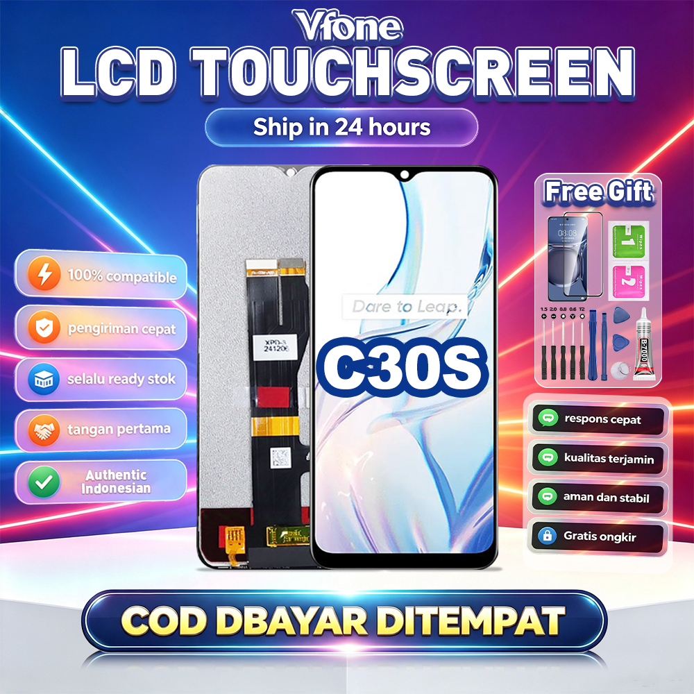 Vfone LCD FOR Realme C30S Touchscreen Fullset Replacement LCD Kompatibel Untuk Glass Touch Screen Di
