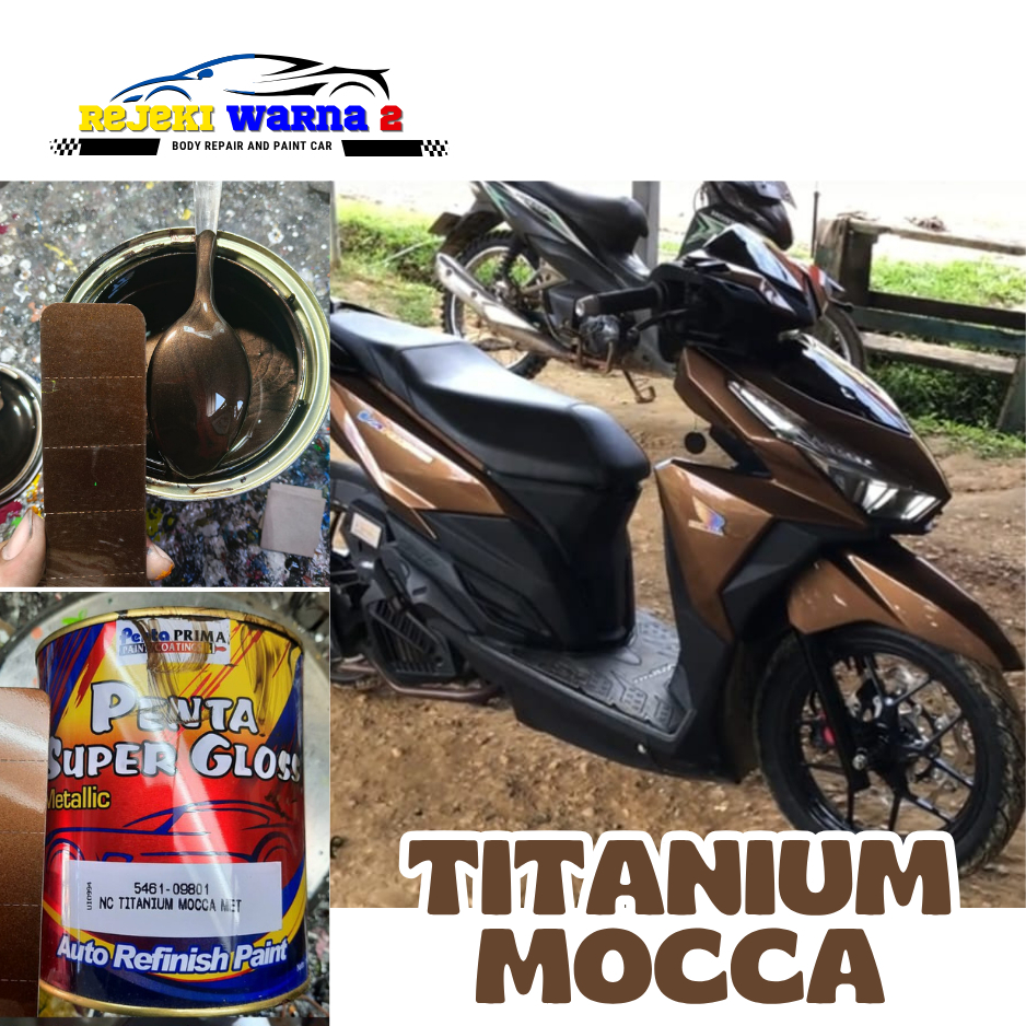 Cat Penta Super Gloss Metalic NC TITANIUM MOCCA Met -Cat Mobil Motor Sepeda