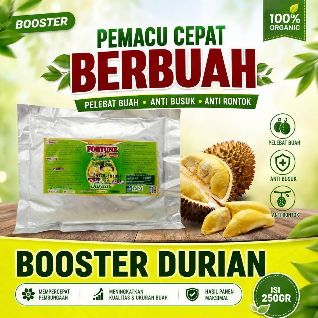 Pupuk Booster Durian Super, BISA COD Booster Durian Cepat Berbuah, Pupuk Buah Durian