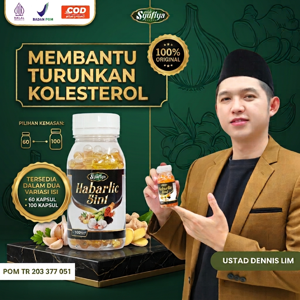 Habarlic 5in1 Habatussauda Membantu Turunkan Kolesterol & Tekanan Darah, Kesemutan & Jaga Kesehatan 