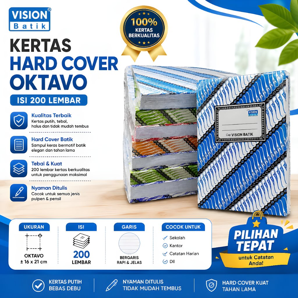 Buku Hardcover Vision Batik isi 200 Lembar