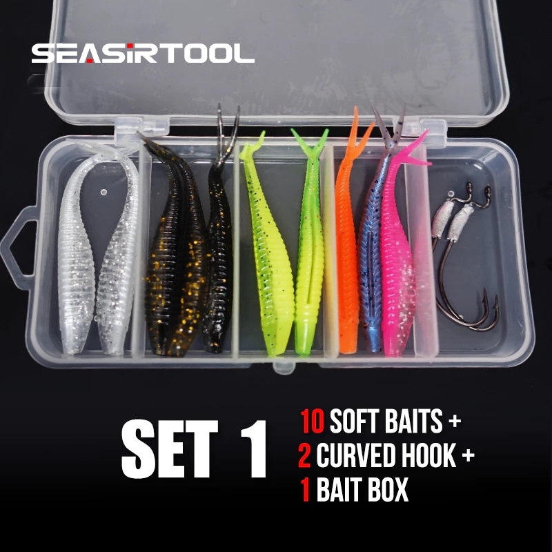 SEASIRTool Umpan Soft Lure 1set Soft Bait Fishing Lure Umpan Pancing Gabus Umpan Lembut