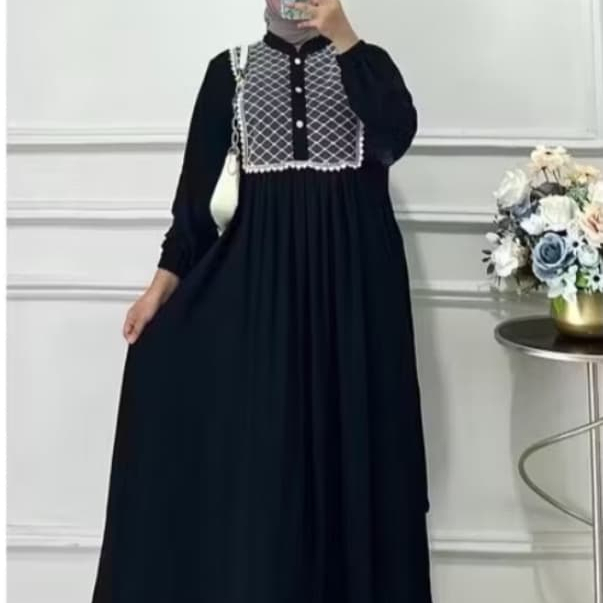 Gamis Aurelia Rayon Twill - Nyaman Dipakai, Desain Unik, Mudah Dirawat