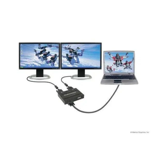 Matrox dual head 2 go, 2 VGA output video bisa extended atau mirror