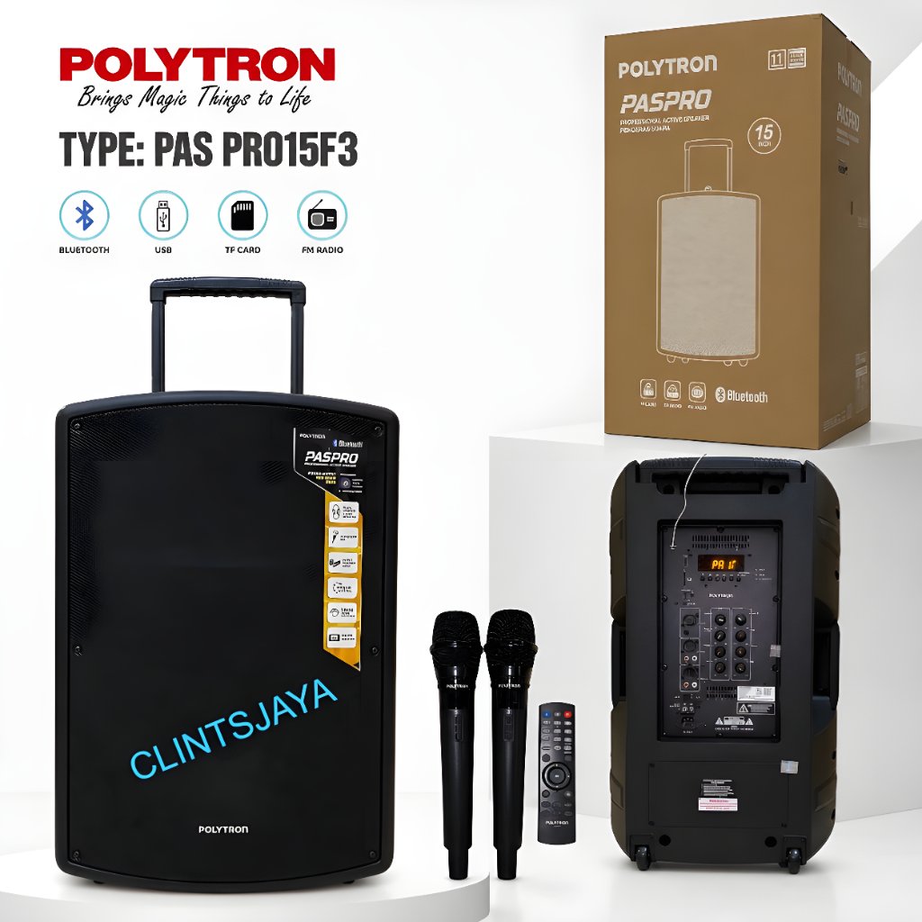Speaker Polytron PASPRO15F3 Original Speaker Portable Wireless Charging
