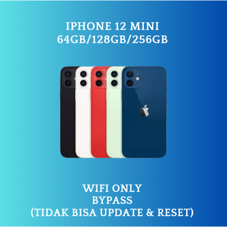 HP IPHONE 12 MINI WIFI ONLY 64GB/128GB/256GB Bekas Second Original Mulus Fullset Game/Live/Merekam V