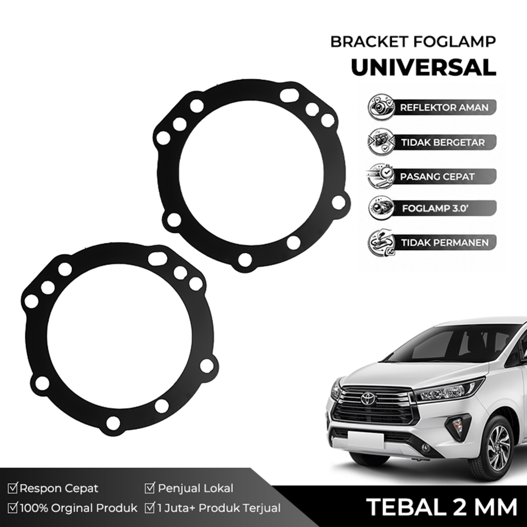 Adaptor Bracket Besi Foglamp BILED 3inch Universal untuk Foglamp AVANZA XENIA AGYA AYLA SIGRA TERIOS