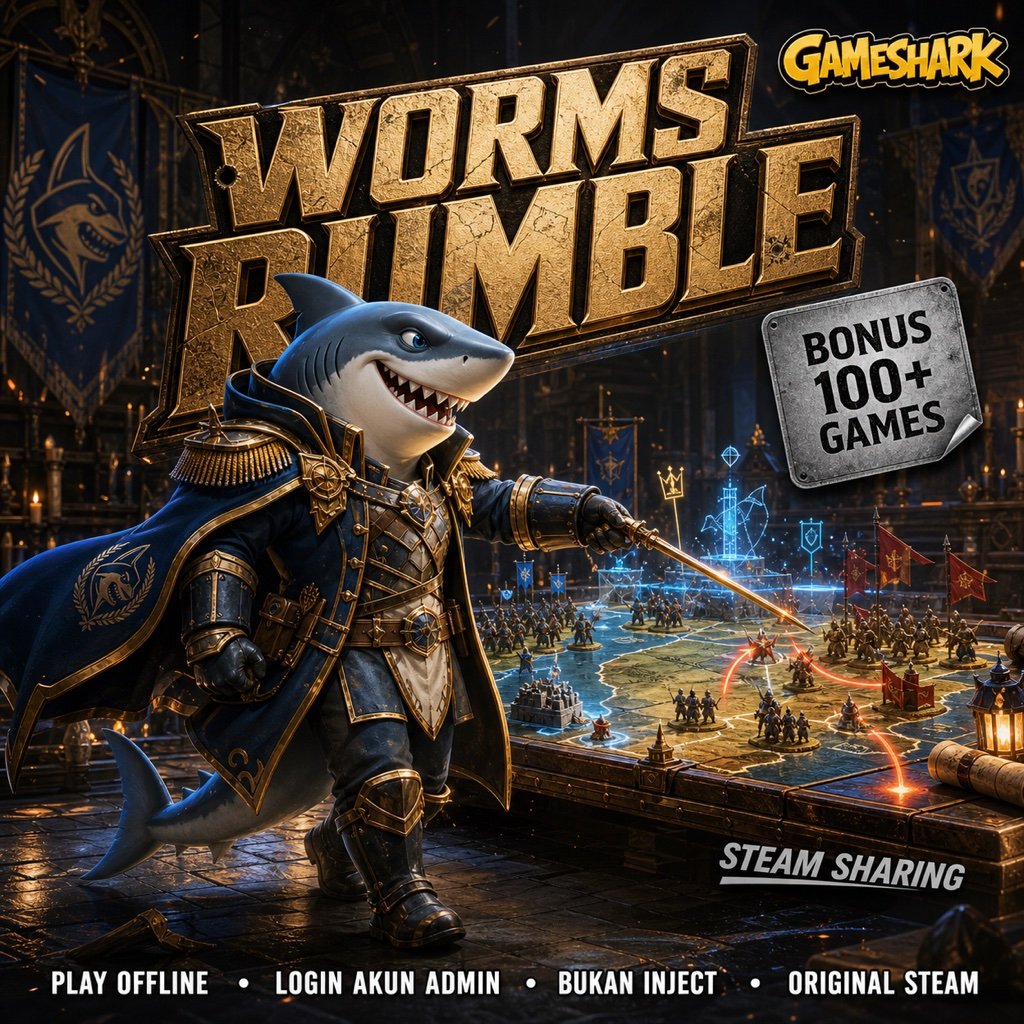 Worms Rumble Steam Sharing Original PC Game Bisa Offline Login Akun Admin Download Steam Game PC Win