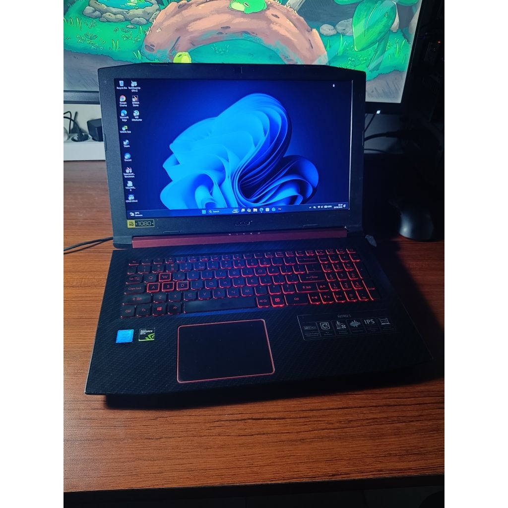 Laptop Gaming Acer Nitro 5 i5 Gen 8 8300h GTX 1060 16GB/8GB Ram 1TB HDD + 256GB NVME - Repaste + Rep