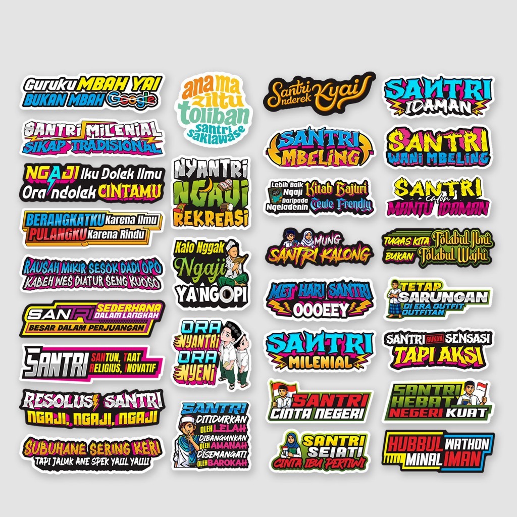 Stiker Pack Santri Nderek Kyai