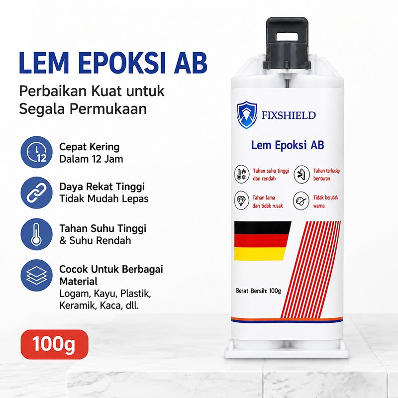 Lem AB Epoxy Super Kuat untuk Keramik Marmer Granit Batu Alam Perbaikan Retak dan Pecah