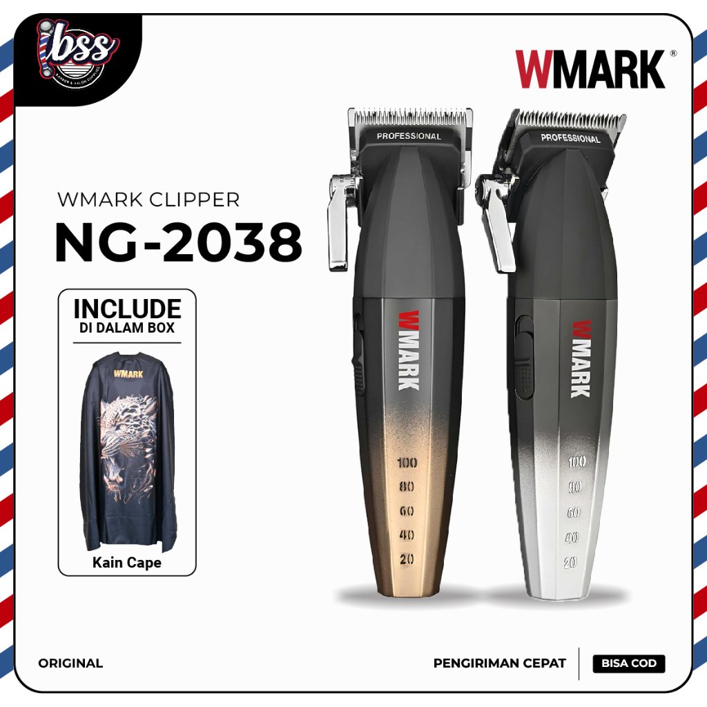 selfdrmss WMARK CLIPPER NG 2038 SET 9000RPM - Alat Cukur Rambut Professional / MataWmark NG 2038 /