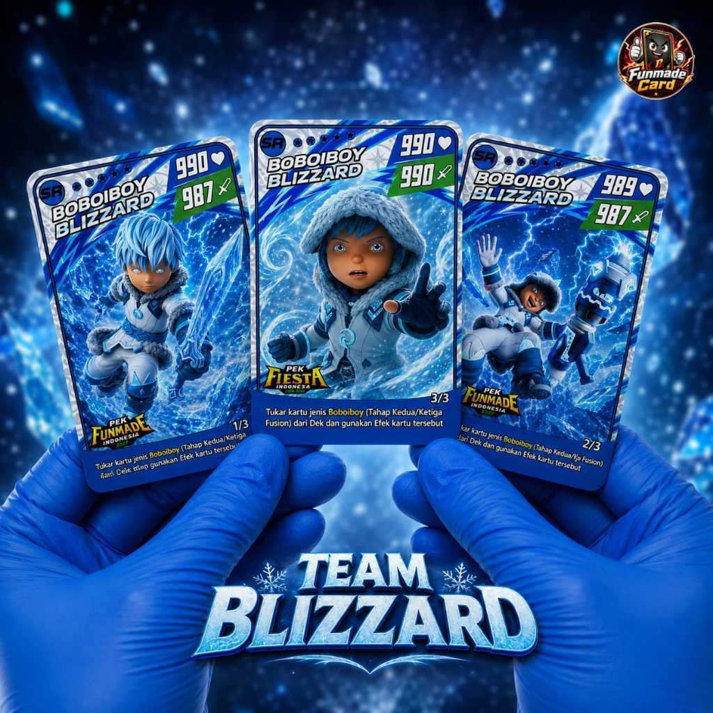 Kartu Boboiboy Funmade DIY Nova Blizzard | Edisi Boboiboy Komik Nova Blizzard | Komik Nova Blizzard