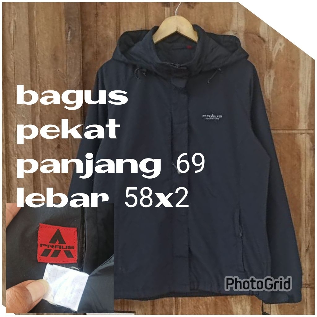 jaket gunung outdoor praus hitam