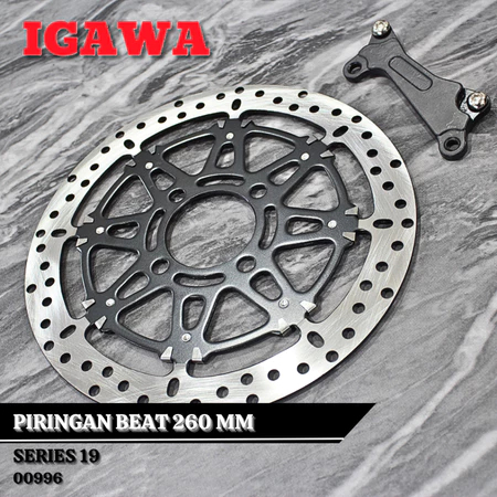 Piringan Beat 260mm Seri 19 Igawa Piringan Depan Motor Beat Ukuran 260mm Free Breket Kaliper Standar