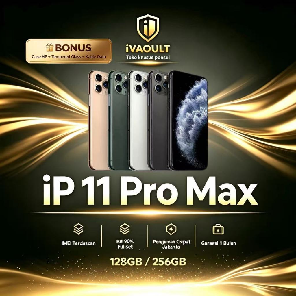IP 11 pro - 11 pro max Terdaftar beacukai  64gb 128gb 256gb second fullset Lcd Original 100% No Reko
