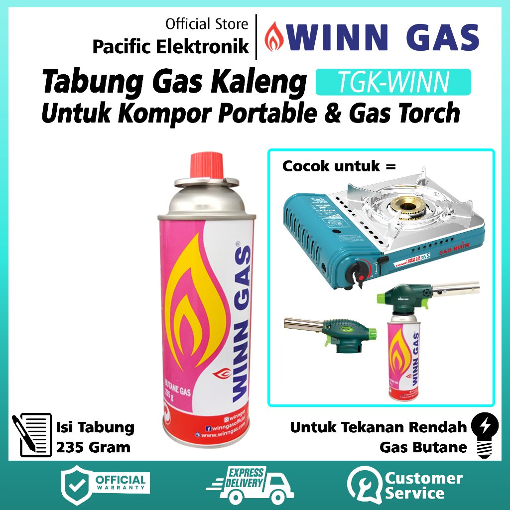 Tabung Gas Kaleng Kompor Portable Winn Gas 240gr Butane Cartridge (Original)