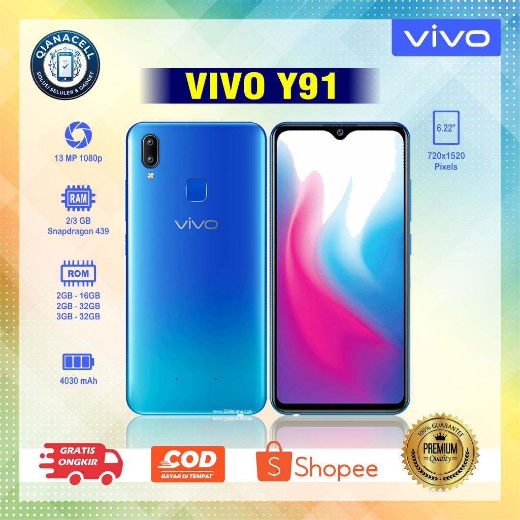 HP VIVO Y91 dan Y95 Second ram 4/64 dan ram 2/32 4G LTE Garansi 1 tahun