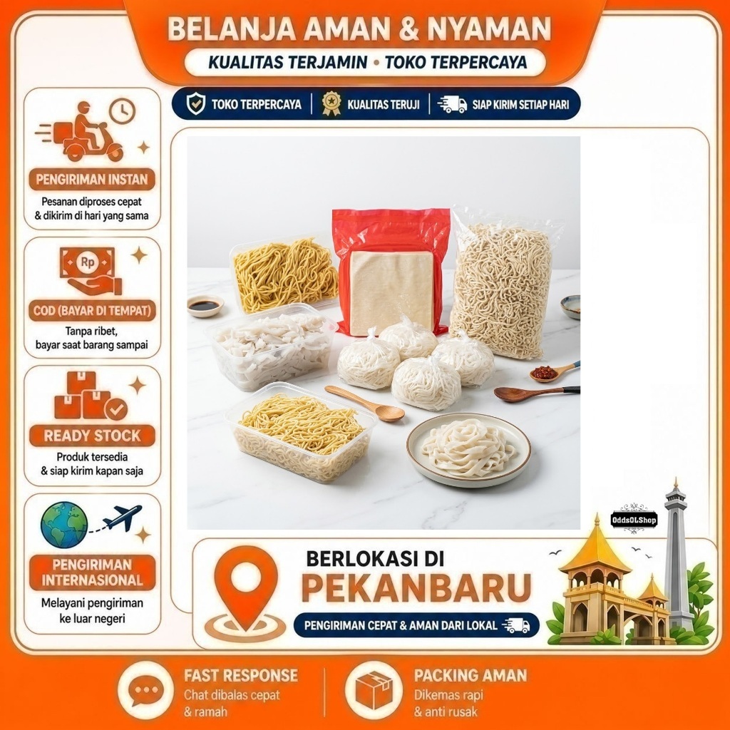 Aneka Mie Ayam, Mie Pangsit, Ifumie, Keriting, Kwetiau Medan, Kwetiaw Beras, & Kulit Pangsit Goreng