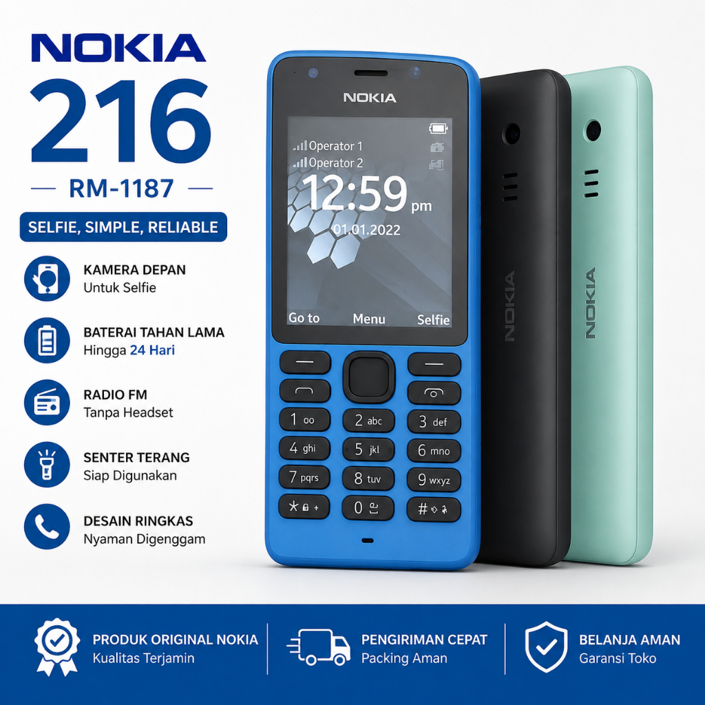 {COD} Nokia Klasik Second Normal | Nokia 150 RM 1190 | 216 RM 1187 | HP Jadul Sinyal Kuat | Ready Bi