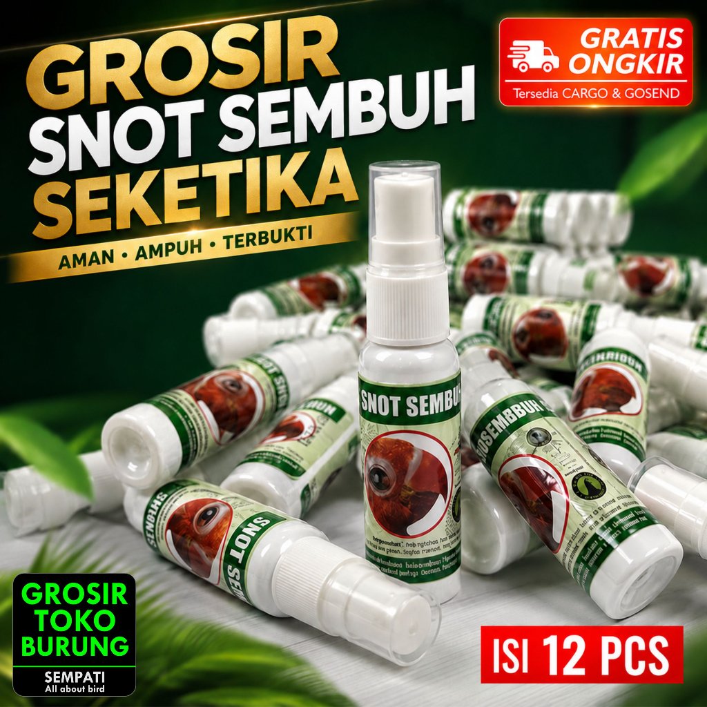 SEMPATI GROSIR Snot Sembuh Seketika 12 Pcs Obat Burung Sakit Mata Katarak Snot Lendir Bintik Putih S