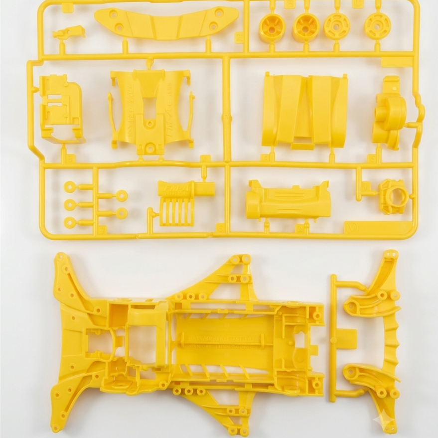 Rep Chassis FMA Tamiya FMA Chassis ABS + Gear Box DAXING Yellow - CS406