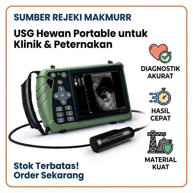 Portable Veterinary Ultrasound Scanner | USG Hewan Portable untuk Klinik & Peternakan | Alat USG Hew