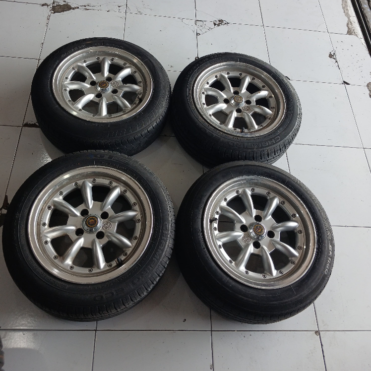 VELG MOBIL BEKAS RING 15 WATANABE R15X7 H4X100 ET25 BAN 185 60 R15