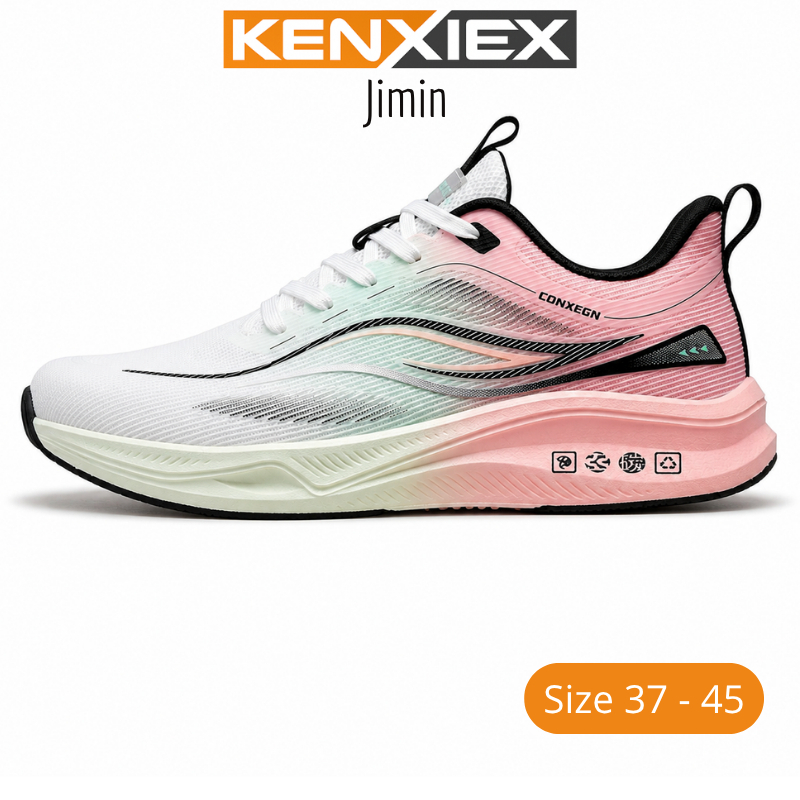 Kenxiex Jimin 37-45 Sepatu Sneakers Wanita / Pria Running Training Shoes Sport Casual Kekinian Trend