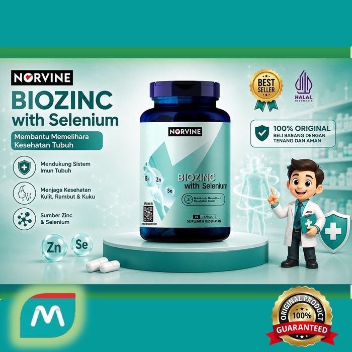 BIOZINC NORVINE (BIOTIN ZINC WITH SELENIUM) – HALAL ORIGINAL